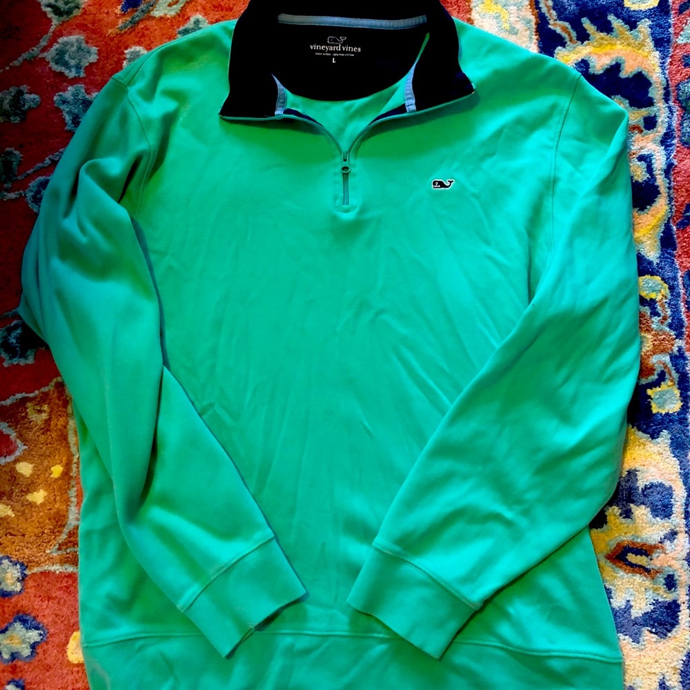 Men’s L Vineyard Vines Blue 1/4 Zip Pullover